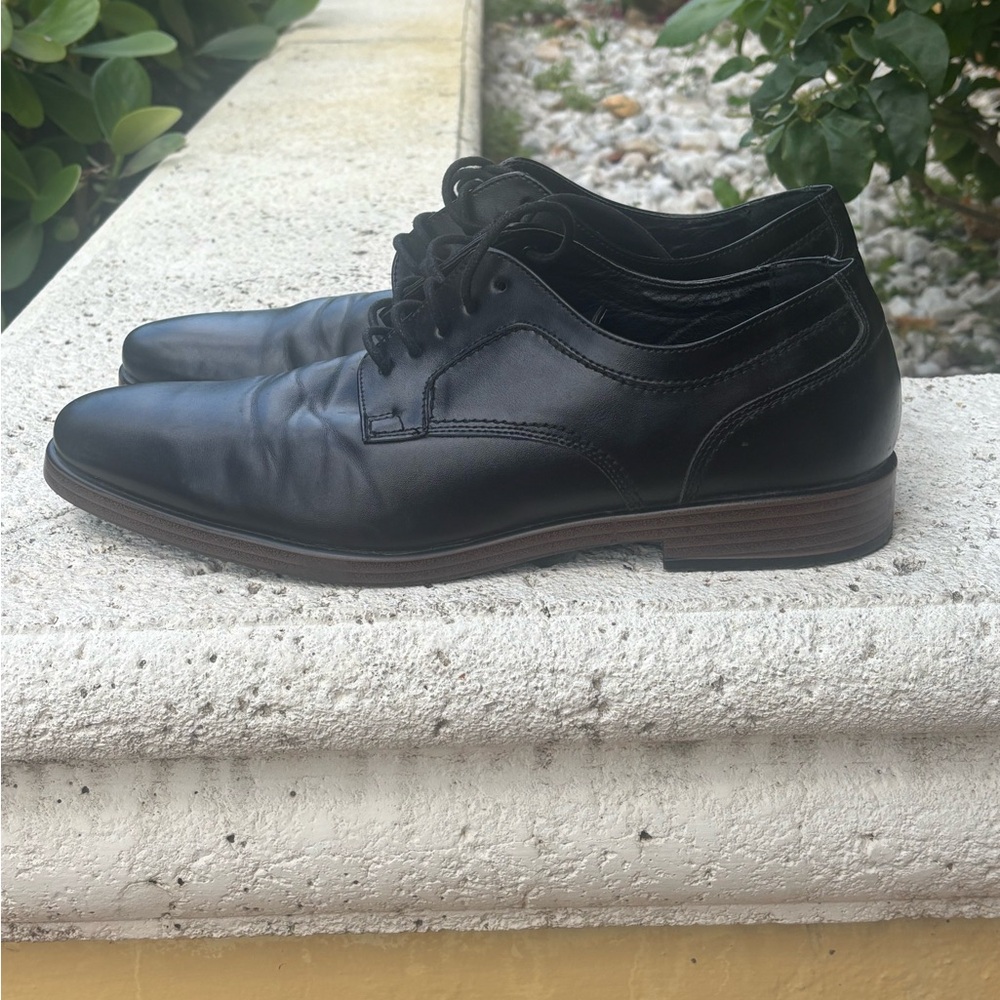 Van Heusen Men's Oxford Shoes Orion Black Leather Dress Shoes